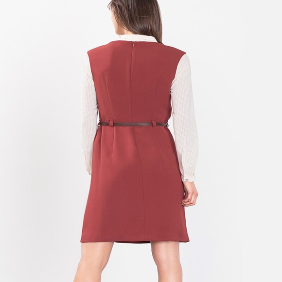 Esprit Crêpe Dress in Brick - Picture 2 of 8